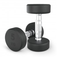 Гантель UNIX Fit PRO круглая обрезиненная 5 кг, 2 шт.