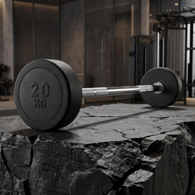Штанга UNIX Fit PRO прямая обрезиненная 20 кг Штанга UNIX Fit PRO прямая обрезиненная 20 кг
