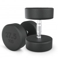 Гантель UNIX Fit PRO круглая обрезиненная 30 кг, 2 шт.