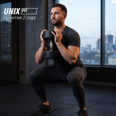 Гантель UNIX Fit PRO круглая обрезиненная 30 кг / шт. Гантель UNIX Fit PRO круглая обрезиненная 30 кг / шт.