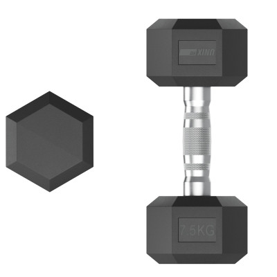 Гантель гексагональная UNIX Fit обрезиненная 7,5 кг, 2 шт. Гантель гексагональная UNIX Fit обрезиненная 7,5 кг, 2 шт.