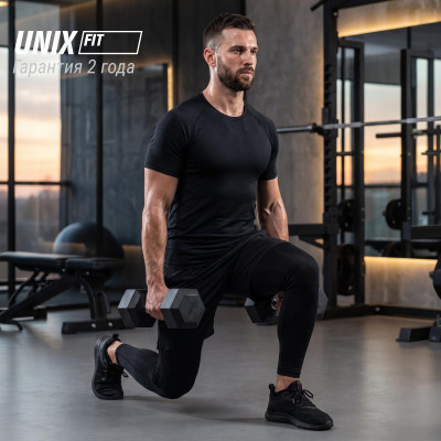 Гантель гексагональная UNIX Fit обрезиненная 17,5 кг, 2 шт.