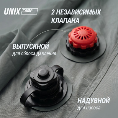 Надувная палатка UNIX Camp Vega 3х2 серый (+ навес) Надувная палатка UNIX Camp Vega 3х2 серый (+ навес)