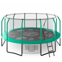 Батут UNIX Line Премиальный с играми / Supreme Game 16 ft (488 см) зеленый
