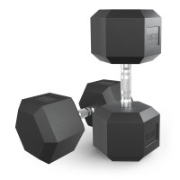 Гантель гексагональная UNIX Fit обрезиненная 32,5 кг, 2 шт.