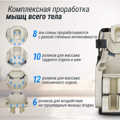 Массажное кресло UNIX Амелия / Amelia бежевый