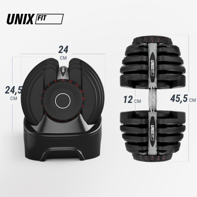 Гантель со ступенчатой регулировкой UNIX Fit 40 кг Гантель со ступенчатой регулировкой UNIX Fit 40 кг