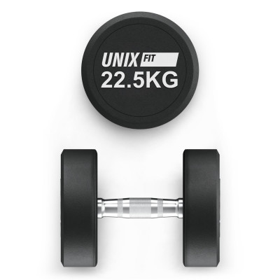Гантель UNIX Fit PRO круглая обрезиненная 22,5 кг / шт. Гантель UNIX Fit PRO круглая обрезиненная 22,5 кг / шт.