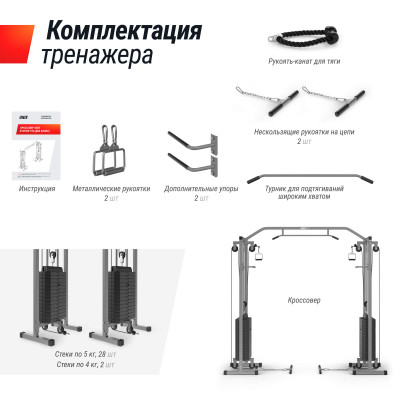 Кроссовер UNIX Fit силовая станция / Station 150 (два блока)