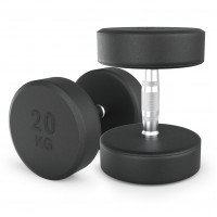 Гантель UNIX Fit PRO круглая обрезиненная 20 кг, 2 шт.