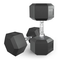 Гантель гексагональная UNIX Fit обрезиненная 27,5 кг, 2 шт.