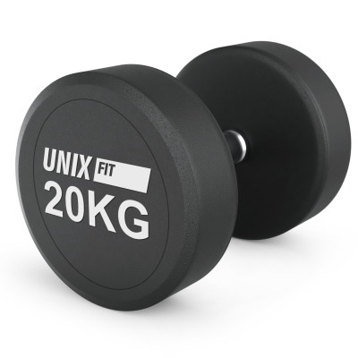 Гантель UNIX Fit PRO круглая обрезиненная 20 кг / шт. Гантель UNIX Fit PRO круглая обрезиненная 20 кг / шт.