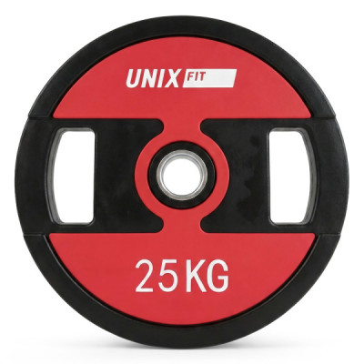 Диск обрезиненный c хватом UNIX Fit PRO 25 кг, 51 мм, 1 шт.