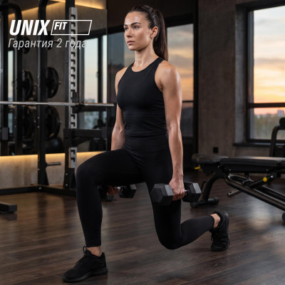 Гантель гексагональная UNIX Fit обрезиненная 10 кг, 2 шт. Гантель гексагональная UNIX Fit обрезиненная 10 кг, 2 шт.