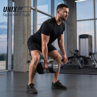 Гантель UNIX Fit PRO круглая обрезиненная 37,5 кг / шт. Гантель UNIX Fit PRO круглая обрезиненная 37,5 кг / шт.