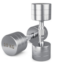 Гантель UNIX Fit PRO круглая хромированная 10 кг, 2 шт.