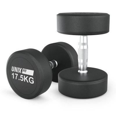 Гантель UNIX Fit PRO круглая обрезиненная 17,5 кг, 2 шт. Гантель UNIX Fit PRO круглая обрезиненная 17,5 кг, 2 шт.