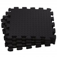 Коврик-пазл UNIX Fit влагостойкий для йоги и фитнеса, 30 х 30 х 1 см, черный, 4 шт. Коврик-пазл UNIX Fit влагостойкий для йоги и фитнеса, 30 х 30 х 1 см, черный, 4 шт.