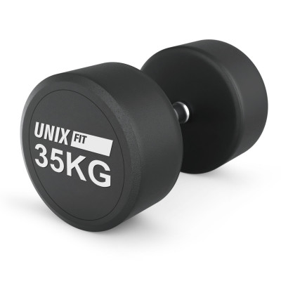 Гантель UNIX Fit PRO круглая обрезиненная 35 кг / шт. Гантель UNIX Fit PRO круглая обрезиненная 35 кг / шт.