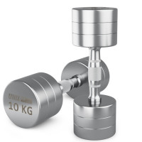 Гантель UNIX Fit PRO круглая хромированная 10 кг, 2 шт. Гантель UNIX Fit PRO круглая хромированная 10 кг, 2 шт.