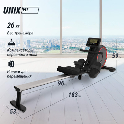 Гребной тренажер UNIX Fit механическая нагрузка / Techno Rower 410