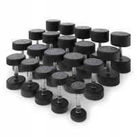 Ряд гантелей круглых UNIX Fit обрезиненные от 2,5 до 50 кг