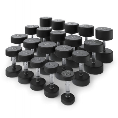 Ряд гантелей круглых UNIX Fit обрезиненные от 2,5 до 50 кг