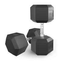 Гантель гексагональная UNIX Fit обрезиненная 37,5 кг, 2 шт. Гантель гексагональная UNIX Fit обрезиненная 37,5 кг, 2 шт.