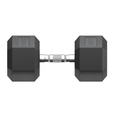 Гантель гексагональная UNIX Fit обрезиненная 30 кг, 2 шт.