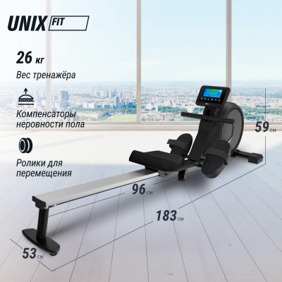 Гребной тренажер UNIX Fit электронная нагрузка / Techno Rower 410E