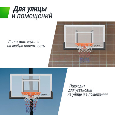 Баскетбольный щит UNIX Line B-Backboard-PC 50