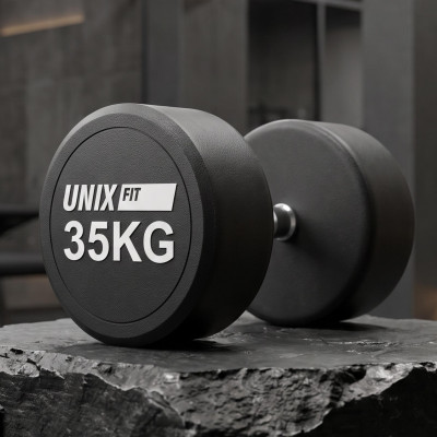 Гантель UNIX Fit PRO круглая обрезиненная 35 кг / шт. Гантель UNIX Fit PRO круглая обрезиненная 35 кг / шт.