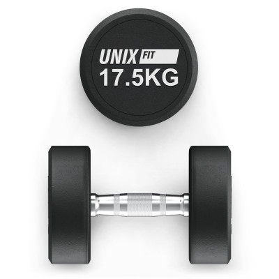 Гантель UNIX Fit PRO круглая обрезиненная 17,5 кг, 2 шт. Гантель UNIX Fit PRO круглая обрезиненная 17,5 кг, 2 шт.