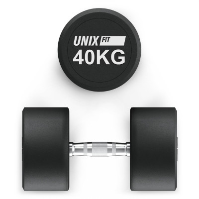 Гантель UNIX Fit PRO круглая обрезиненная 40 кг / шт. Гантель UNIX Fit PRO круглая обрезиненная 40 кг / шт.