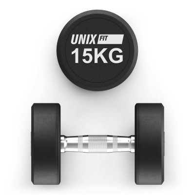 Гантель UNIX Fit PRO круглая обрезиненная 15 кг, 2 шт. Гантель UNIX Fit PRO круглая обрезиненная 15 кг, 2 шт.