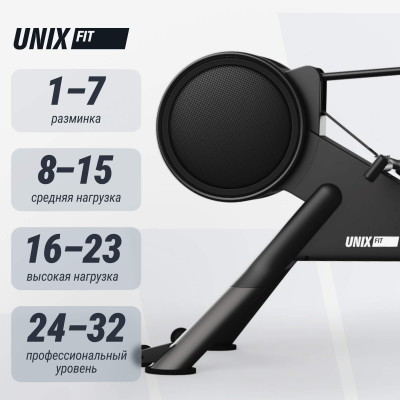 Гребной тренажер UNIX Fit Air (10.1 TFT) магнитный / Magnetic Rower-1100 PRO