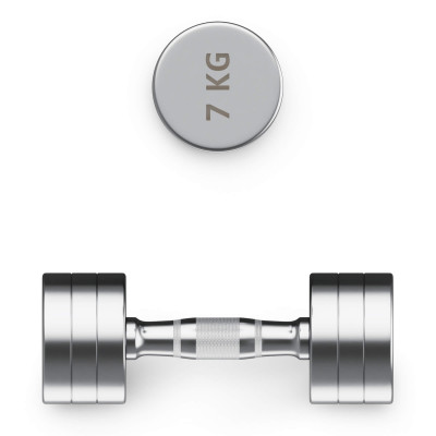 Гантель UNIX Fit PRO круглая хромированная 7 кг, 2 шт.