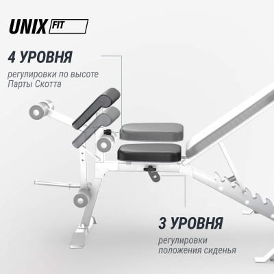 Скамья силовая со стойками UNIX Fit Bench 130DD