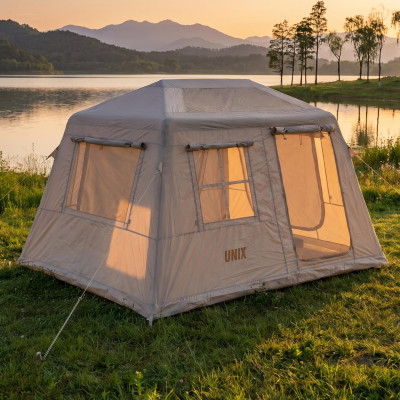 Надувная палатка UNIX Camp Vega 3х2 бежевый (+ навес) Надувная палатка UNIX Camp Vega 3х2 бежевый (+ навес)