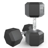 Гантель гексагональная UNIX Fit обрезиненная 22,5 кг, 2 шт.