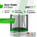 Батут UNIX Line Simple 6 ft (183 см) с внутренней защитной сеткой, зеленый