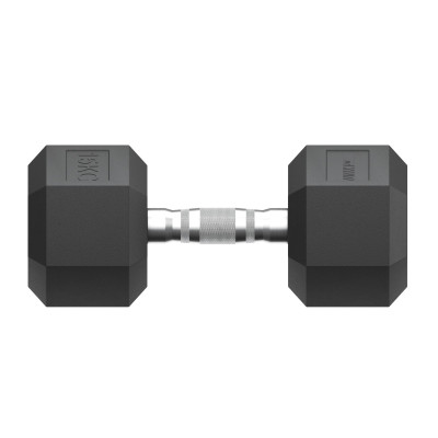 Гантель гексагональная UNIX Fit обрезиненная 15 кг, 2 шт.