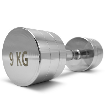 Гантель UNIX Fit PRO круглая хромированная 9 кг, 2 шт.