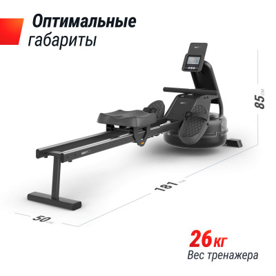 Гребной тренажер UNIX Fit водный / Water Rower 340