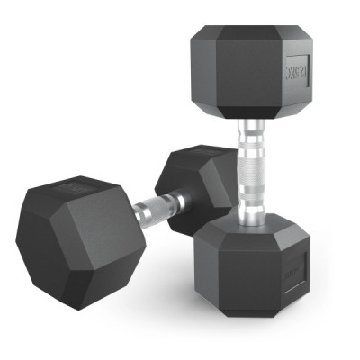 Гантель гексагональная UNIX Fit обрезиненная 12,5 кг, 2 шт.