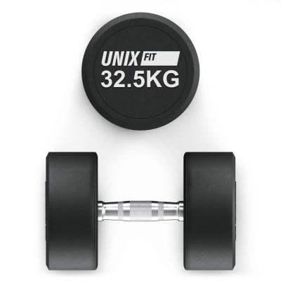 Гантель UNIX Fit PRO круглая обрезиненная 32,5 кг / шт. Гантель UNIX Fit PRO круглая обрезиненная 32,5 кг / шт.
