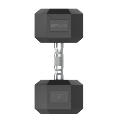 Гантель гексагональная UNIX Fit обрезиненная 20 кг / шт. Гантель гексагональная UNIX Fit обрезиненная 20 кг / шт.