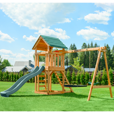 Детский игровой комплекс UNIX Line (6 in 1) Dark Green