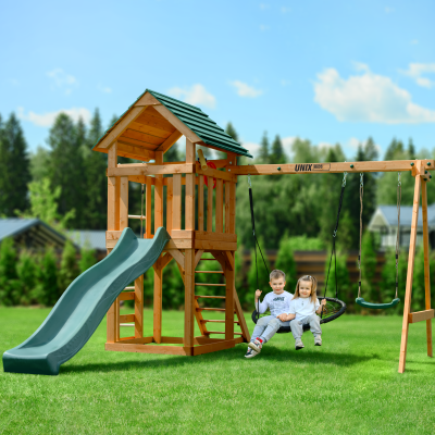 Детский игровой комплекс UNIX Line (6 in 1) Dark Green