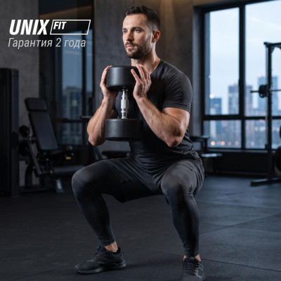 Гантель UNIX Fit PRO круглая обрезиненная 37,5 кг / шт. Гантель UNIX Fit PRO круглая обрезиненная 37,5 кг / шт.